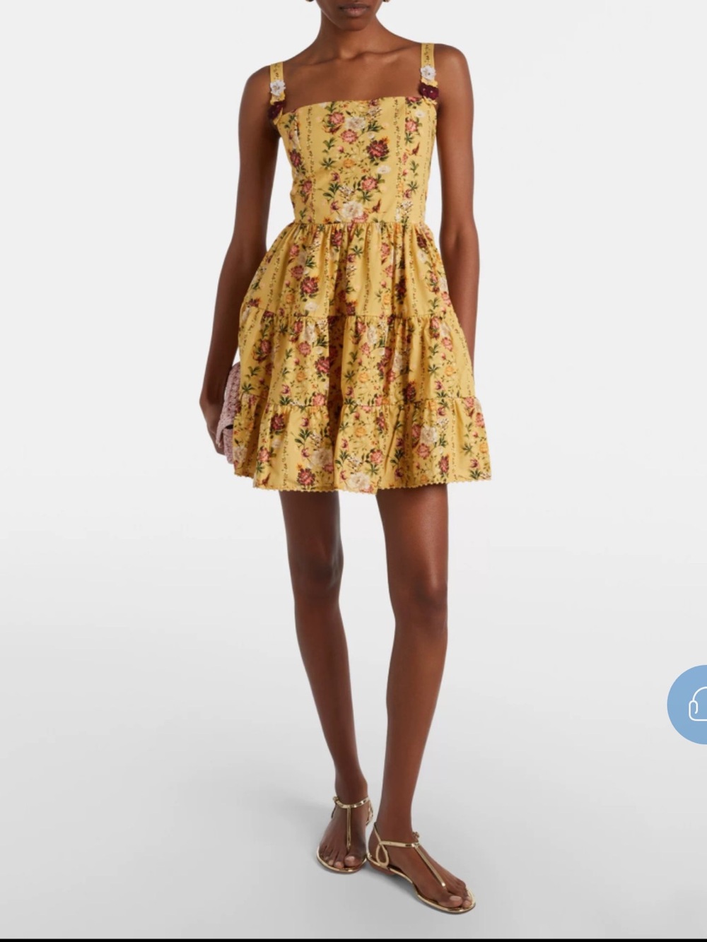 NWOT Agua by Agua Bendita Lima Floral Cotton Mini Dress